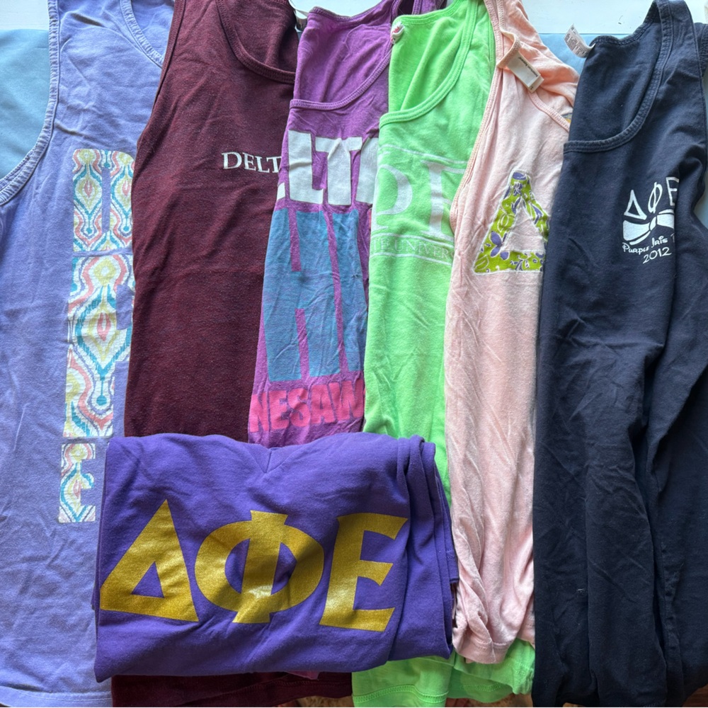 Delta Phi Epsilon oversized tanks